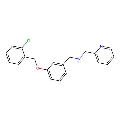 N-{3-[(2-chlorobenzyl)oxy]benzyl}-N-(2-pyridinylmethyl)amine structure