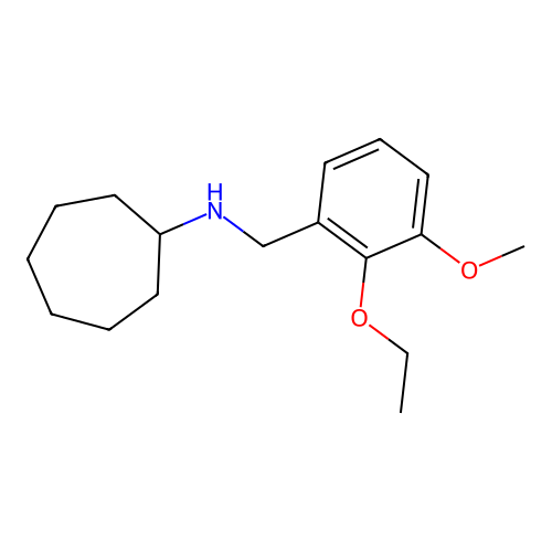 N-(2-ethoxy-3-methoxybenzyl)cycloheptanamine structure