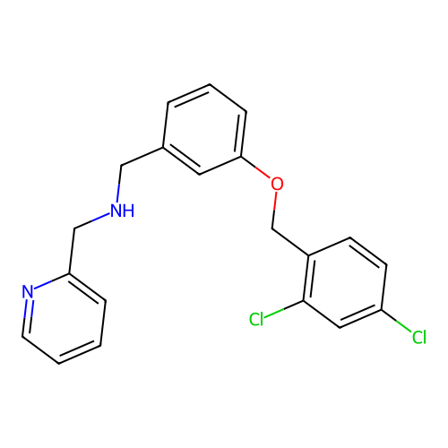 1-{3-[(2,4-dichlorobenzyl)oxy]phenyl}-N-(pyridin-2-ylmethyl)methanamine structure