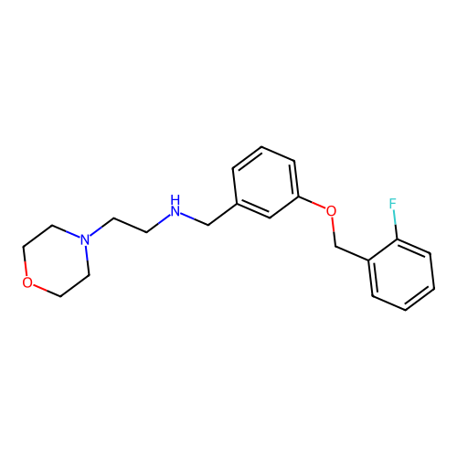 N-{3-[(2-fluorobenzyl)oxy]benzyl}-2-(morpholin-4-yl)ethanamine structure