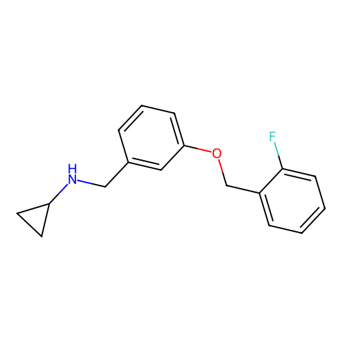 N-cyclopropyl-N-{3-[(2-fluorobenzyl)oxy]benzyl}amine structure