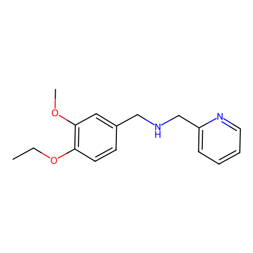 1-(4-ethoxy-3-methoxyphenyl)-N-(pyridin-2-ylmethyl)methanamine structure