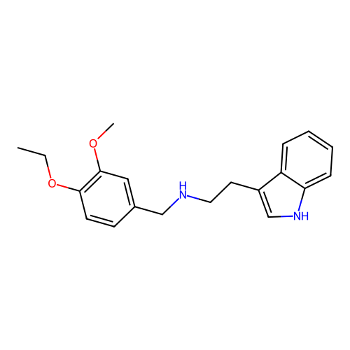 N-(4-ethoxy-3-methoxybenzyl)-2-(1H-indol-3-yl)ethanamine structure