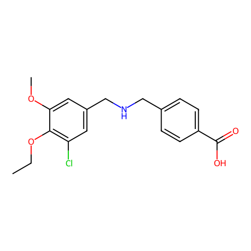 4-{[(3-Chloro-4-ethoxy-5-methoxybenzyl)amino]methyl}benzoic acid structure