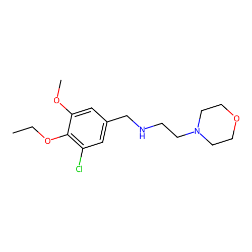 N-(3-chloro-4-ethoxy-5-methoxybenzyl)-2-(morpholin-4-yl)ethanamine structure
