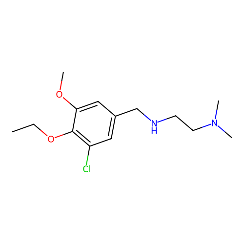N'-(3-chloro-4-ethoxy-5-methoxybenzyl)-N,N-dimethylethane-1,2-diamine structure