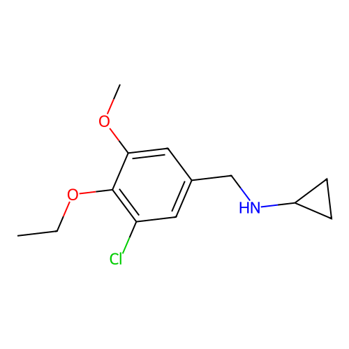 N-(3-chloro-4-ethoxy-5-methoxybenzyl)cyclopropanamine structure
