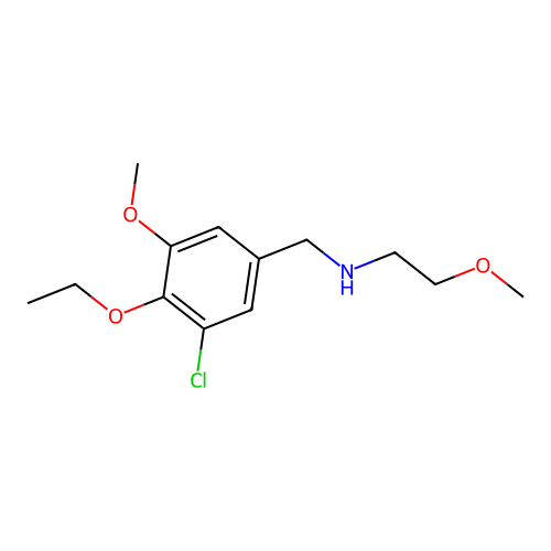 N-(3-chloro-4-ethoxy-5-methoxybenzyl)-2-methoxyethanamine structure