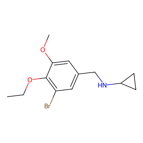 N-(3-bromo-4-ethoxy-5-methoxybenzyl)cyclopropanamine structure