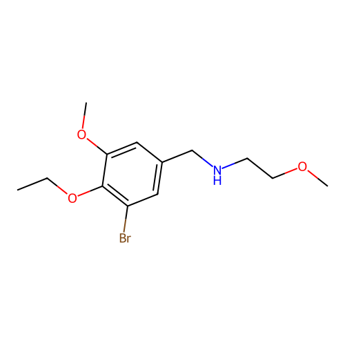 N-(3-bromo-4-ethoxy-5-methoxybenzyl)-N-(2-methoxyethyl)amine structure