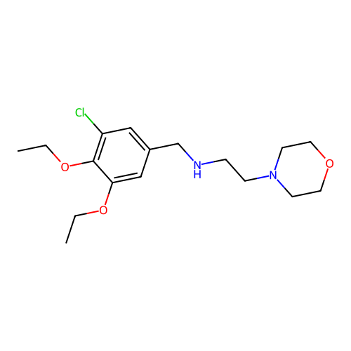 N-(3-chloro-4,5-diethoxybenzyl)-2-(morpholin-4-yl)ethanamine structure