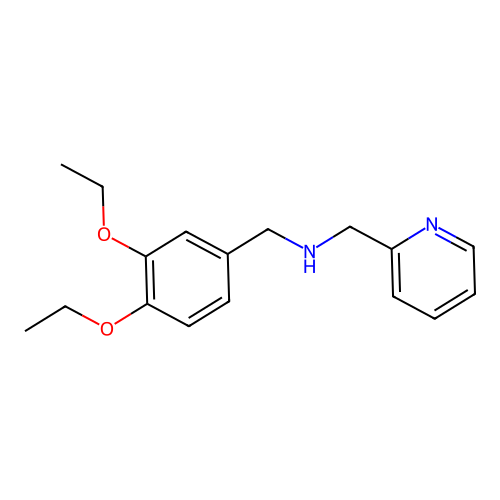 1-(3,4-diethoxyphenyl)-N-(pyridin-2-ylmethyl)methanamine structure