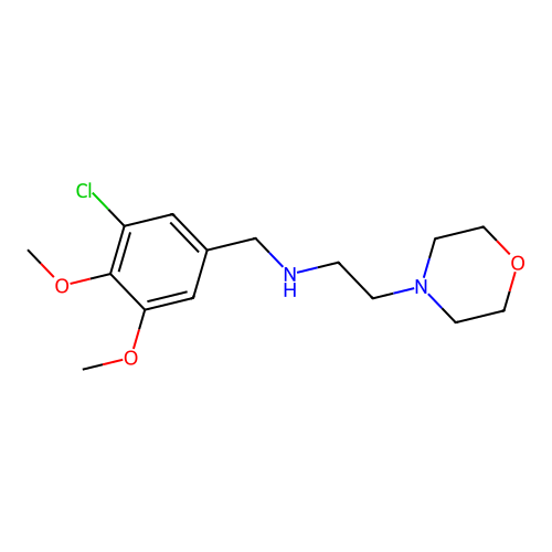 N-(3-chloro-4,5-dimethoxybenzyl)-2-(morpholin-4-yl)ethanamine structure
