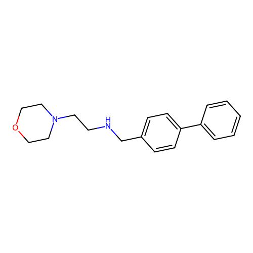 N-(biphenyl-4-ylmethyl)-2-(morpholin-4-yl)ethanamine structure