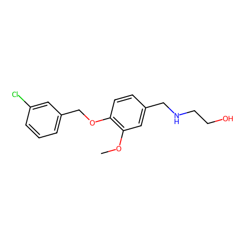2-({4-[(3-Chlorobenzyl)oxy]-3-methoxybenzyl}amino)ethanol structure
