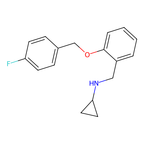 N-{2-[(4-fluorobenzyl)oxy]benzyl}cyclopropanamine structure