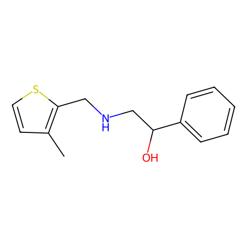 2-{[(3-Methyl-2-thienyl)methyl]amino}-1-phenylethanol structure