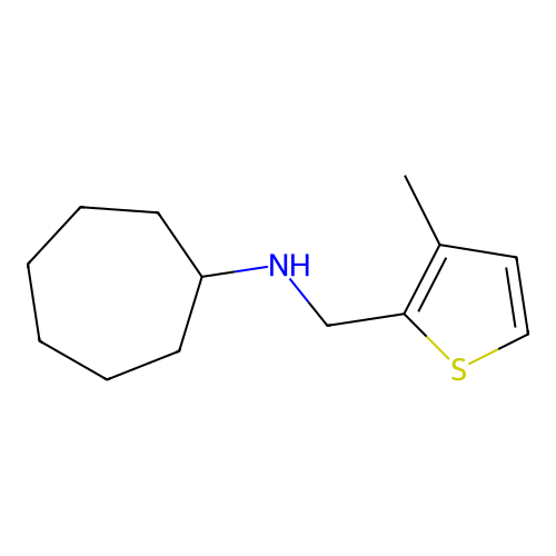 N-[(3-methylthiophen-2-yl)methyl]cycloheptanamine structure