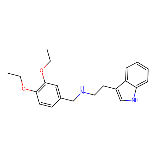 N-(3,4-diethoxybenzyl)-2-(1H-indol-3-yl)ethanamine structure