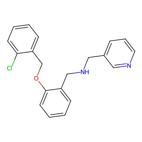 N-{2-[(2-chlorobenzyl)oxy]benzyl}-N-(3-pyridinylmethyl)amine structure