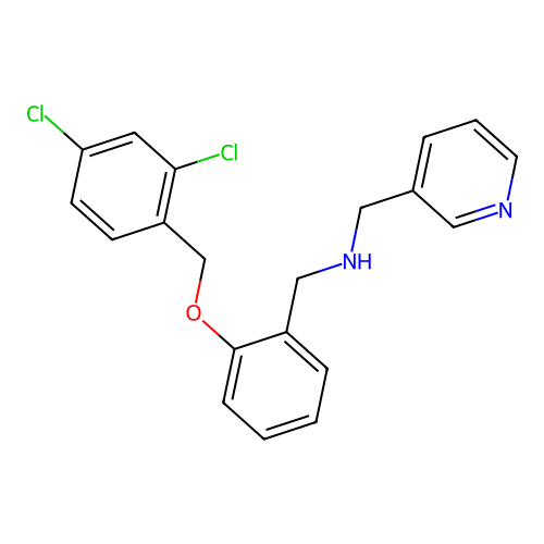 1-{2-[(2,4-dichlorobenzyl)oxy]phenyl}-N-(pyridin-3-ylmethyl)methanamine structure