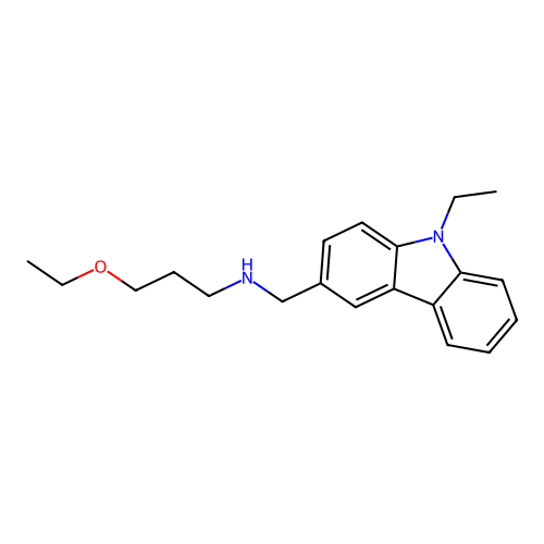 3-ethoxy-N-[(9-ethyl-9H-carbazol-3-yl)methyl]propan-1-amine structure