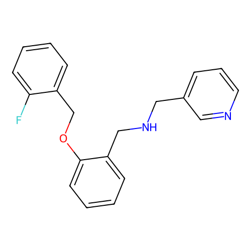 1-{2-[(2-fluorobenzyl)oxy]phenyl}-N-(pyridin-3-ylmethyl)methanamine structure