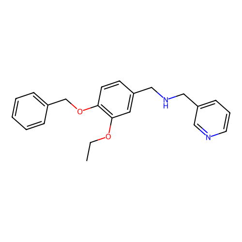 1-[4-(benzyloxy)-3-ethoxyphenyl]-N-(pyridin-3-ylmethyl)methanamine structure