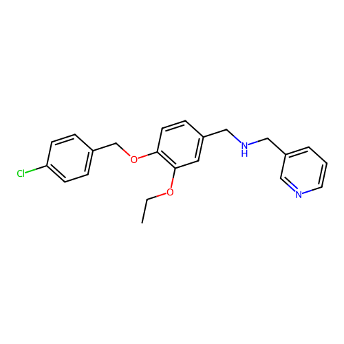 N-{4-[(4-chlorobenzyl)oxy]-3-ethoxybenzyl}-N-(3-pyridinylmethyl)amine structure