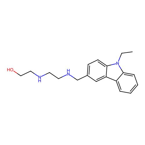 2-[(2-{[(9-ethyl-9H-carbazol-3-yl)methyl]amino}ethyl)amino]ethanol structure