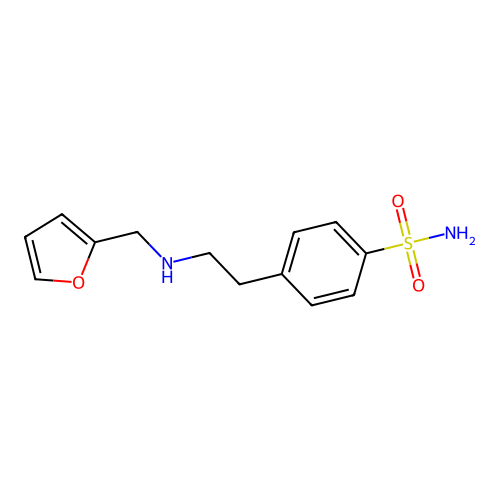 4-[2-(Furan-2-ylmethylamino)ethyl]benzenesulfonamide structure
