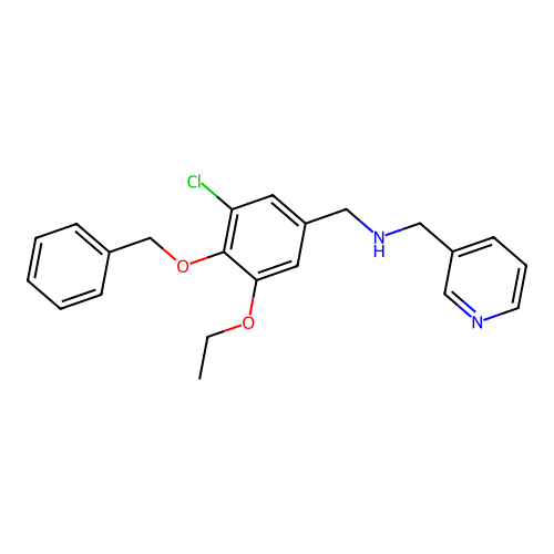 1-[4-(benzyloxy)-3-chloro-5-ethoxyphenyl]-N-(pyridin-3-ylmethyl)methanamine structure