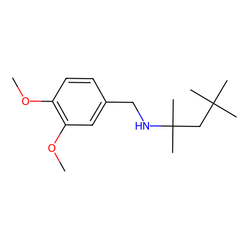 N-(3,4-dimethoxybenzyl)-2,4,4-trimethylpentan-2-amine structure