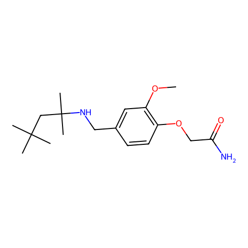 2-[2-Methoxy-4-[(2,4,4-trimethylpentan-2-ylamino)methyl]phenoxy]acetamide structure