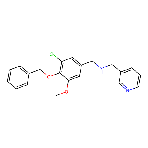 1-[4-(benzyloxy)-3-chloro-5-methoxyphenyl]-N-(pyridin-3-ylmethyl)methanamine structure