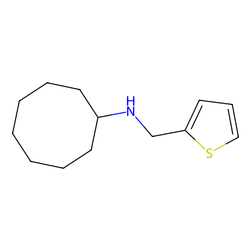 N-(thiophen-2-ylmethyl)cyclooctanamine structure