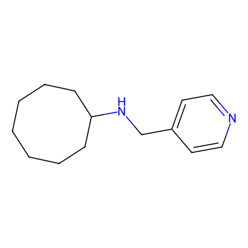 N-(pyridin-4-ylmethyl)cyclooctanamine structure