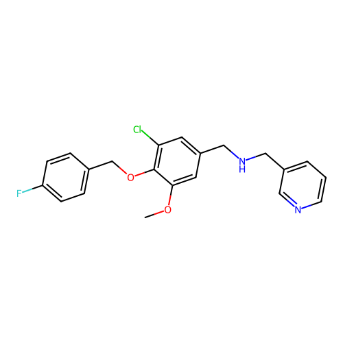 [3-Chloro-4-(4-fluoro-benzyloxy)-5-methoxy-benzyl]-pyridin-3-ylmethyl-amine structure