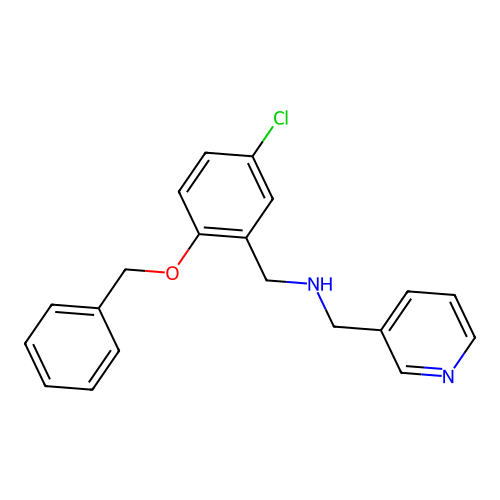 1-[2-(benzyloxy)-5-chlorophenyl]-N-(pyridin-3-ylmethyl)methanamine structure
