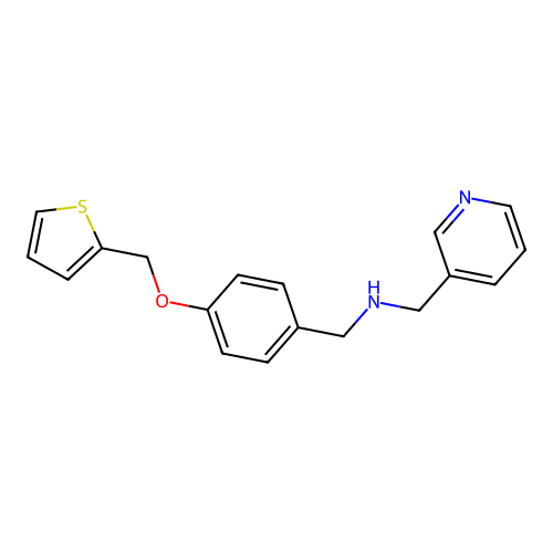 N-(3-pyridinylmethyl)-N-[4-(2-thienylmethoxy)benzyl]amine structure