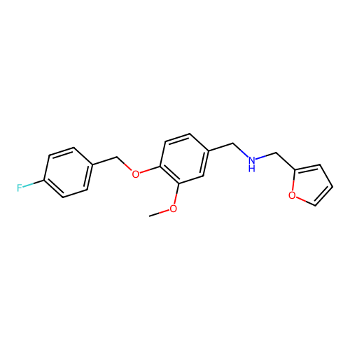 1-{4-[(4-fluorobenzyl)oxy]-3-methoxyphenyl}-N-(furan-2-ylmethyl)methanamine structure