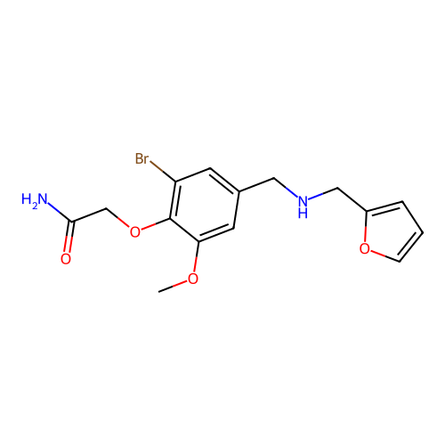 2-(2-Bromo-4-{[(furan-2-ylmethyl)amino]methyl}-6-methoxyphenoxy)acetamide structure