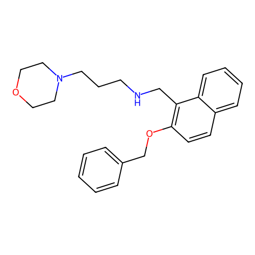 (2-Benzyloxy-naphthalen-1-ylmethyl)-(3-morpholin-4-yl-propyl)-amine structure