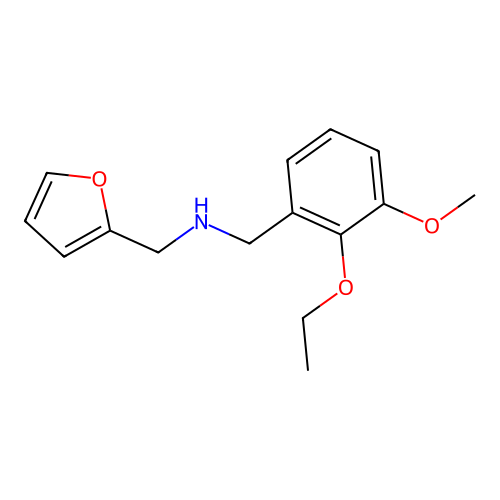 1-(2-ethoxy-3-methoxyphenyl)-N-(furan-2-ylmethyl)methanamine structure