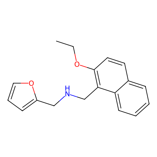 N-[(2-ethoxy-1-naphthyl)methyl]-N-(2-furylmethyl)amine structure