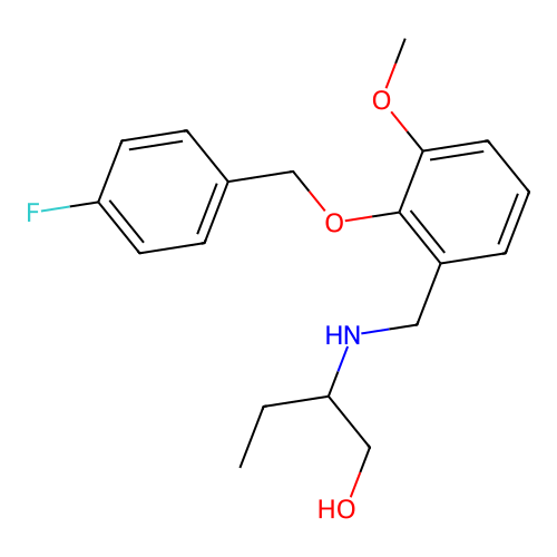2-({2-[(4-Fluorobenzyl)oxy]-3-methoxybenzyl}amino)butan-1-ol structure