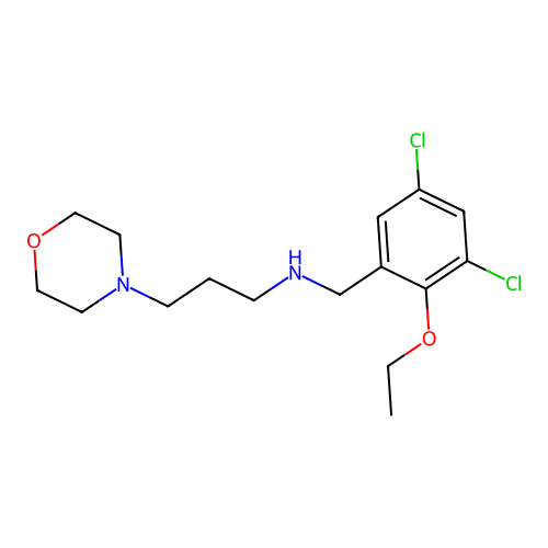 N-(3,5-dichloro-2-ethoxybenzyl)-3-(morpholin-4-yl)propan-1-amine structure