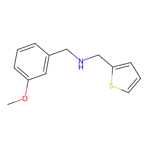 1-(3-methoxyphenyl)-N-(thiophen-2-ylmethyl)methanamine structure