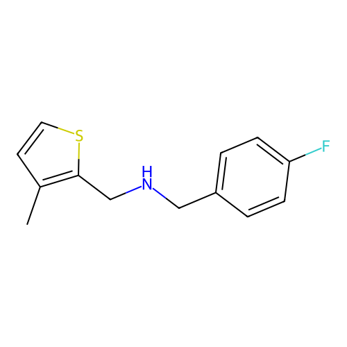 N-(4-fluorobenzyl)-N-[(3-methyl-2-thienyl)methyl]amine structure