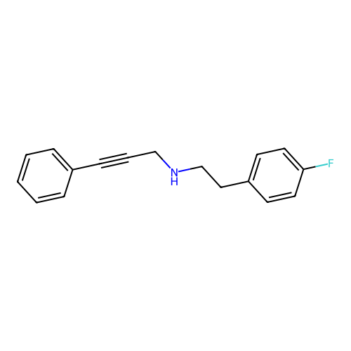 N-[2-(4-fluorophenyl)ethyl]-3-phenylprop-2-yn-1-amine structure